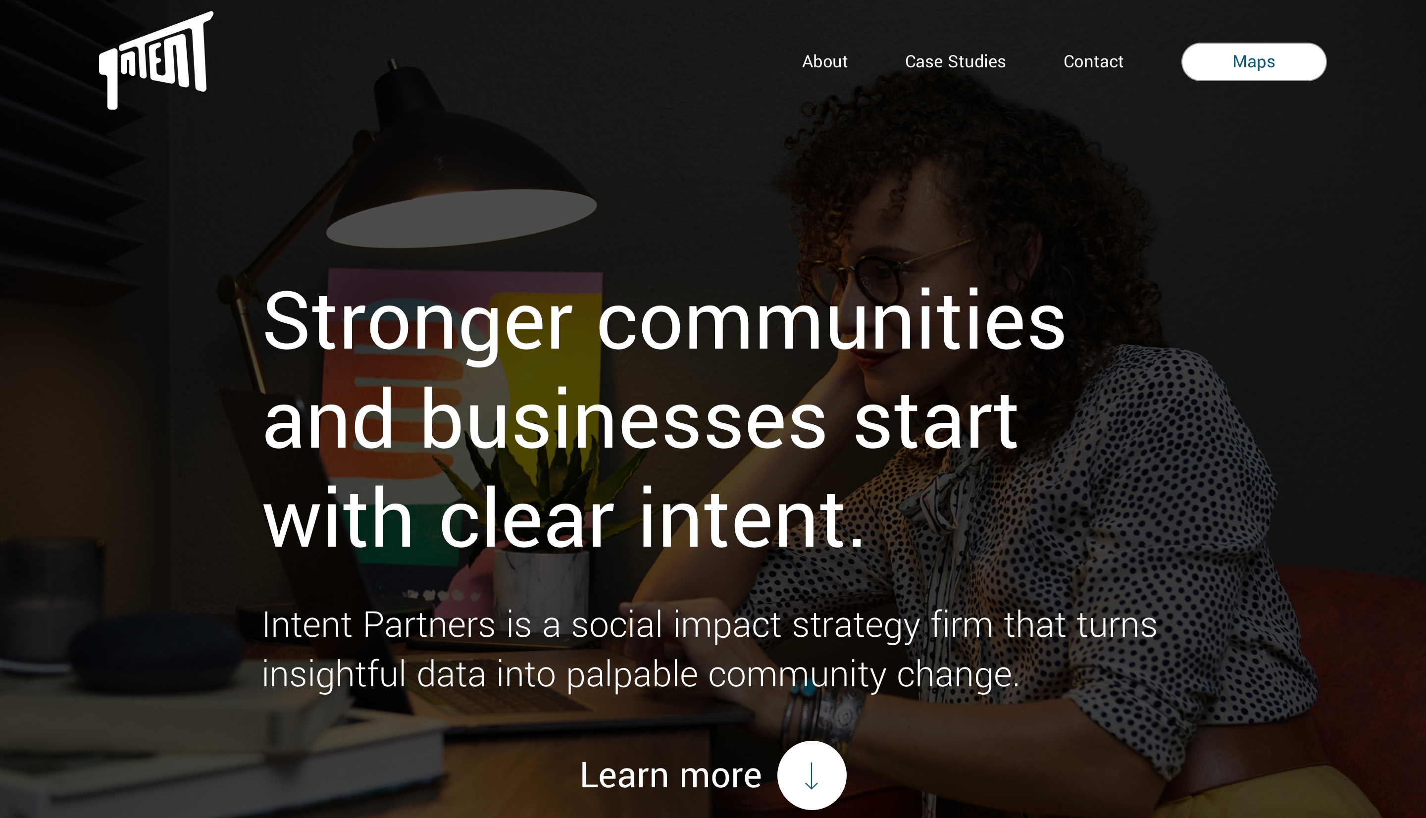Intent Partners homepage screenshot